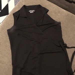 Black wrap dress with tie